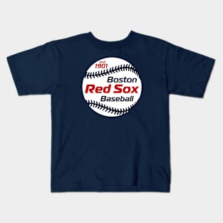 Red Sox 80s Retro Ball Kids T-Shirt